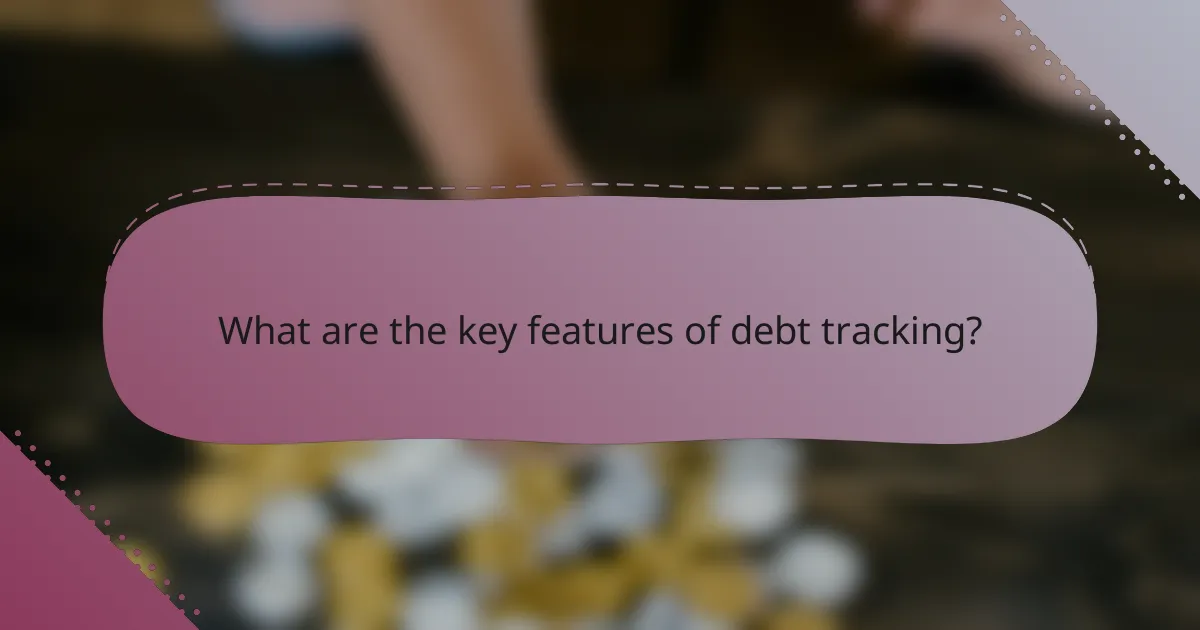 What are the key features of debt tracking?